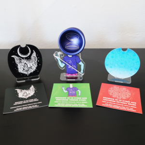 The full set of designer yo-yo stands