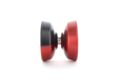 A red and black Populist yo-yo. You can see the profile of the yo-yo.