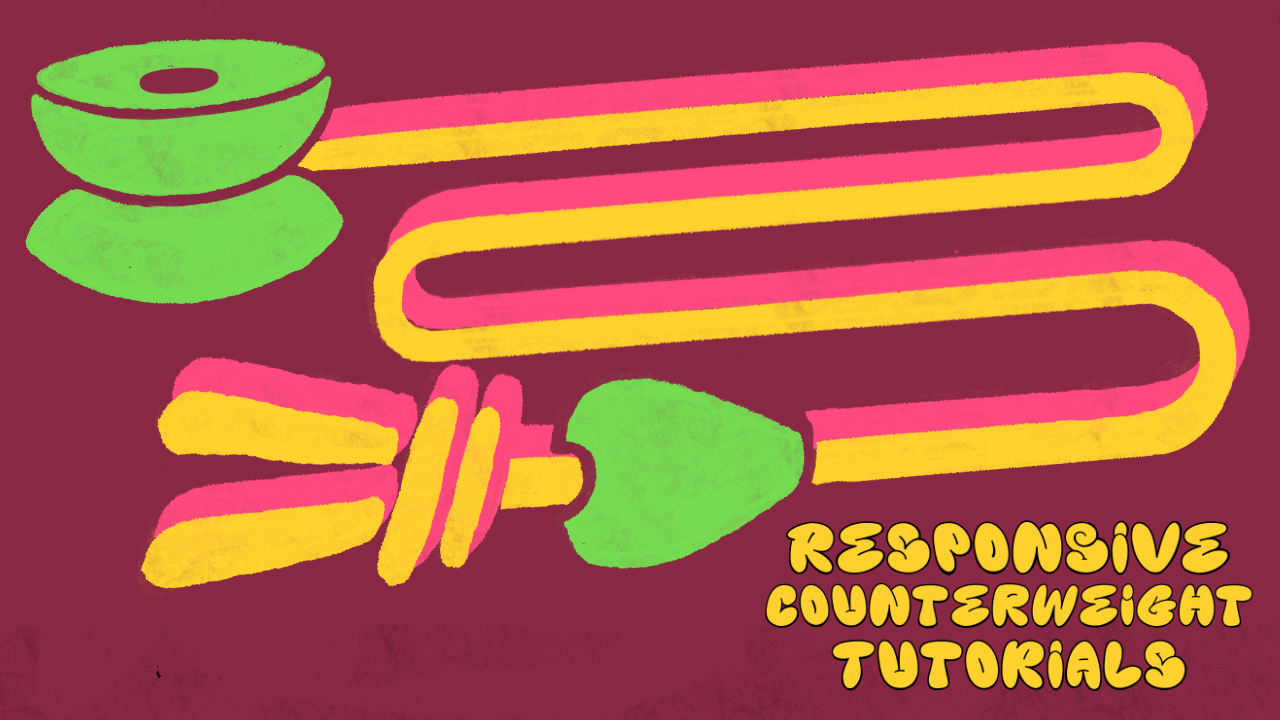A thumbnail drawing of a yo-yo and text that says "Responsive Counterweight Tutorials